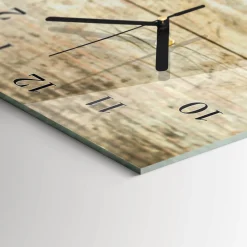 Stylowy zegar 30x60 Ziarna Kawy Drewno cichy mechanizm salon