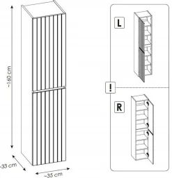 Słupek łazienkowy 160 cm ICONIC