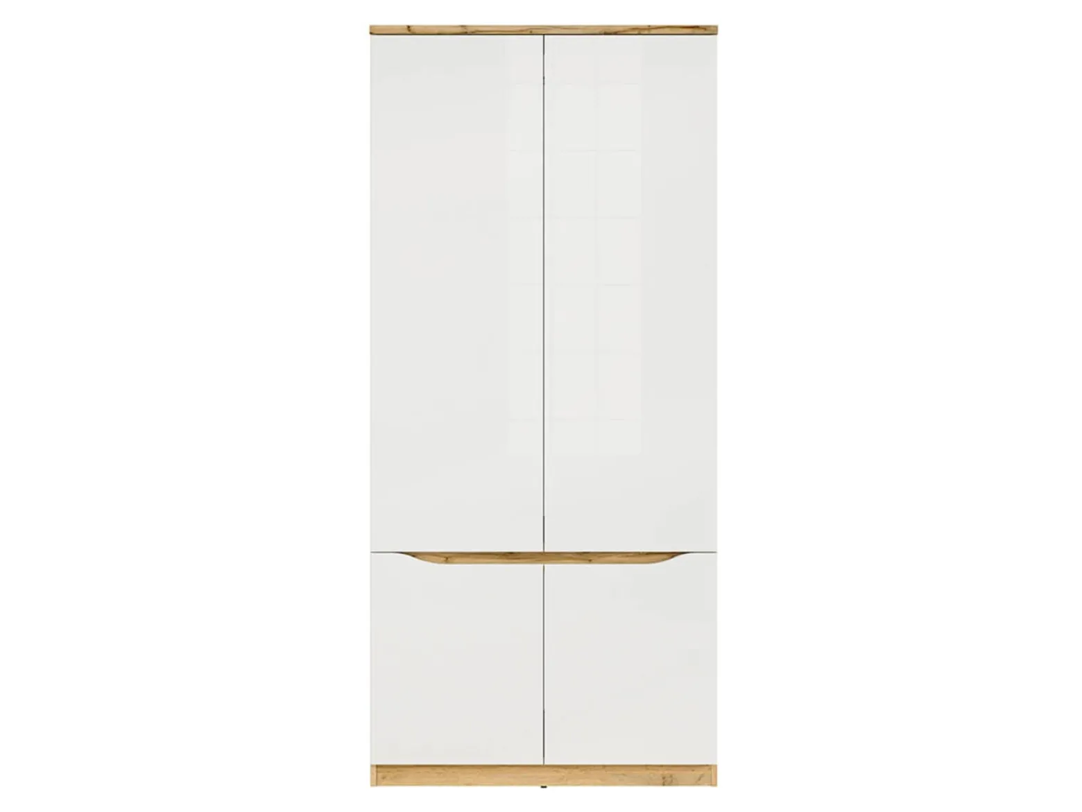 Szafa czterodrzwiowa Nuis 90 cm dąb wotan/biały połysk
