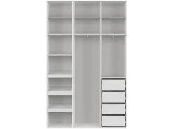 Szafa modułowa Flex 150 cm z drzwiami i lustrem biała