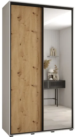 Szafa przesuwna 45 Cannes 3 130 biały+artisan+czarny