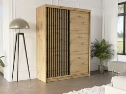 Szafa przesuwna 150 cm z lustrem lamele FRAMIRE Rivano VIII artisan artisan