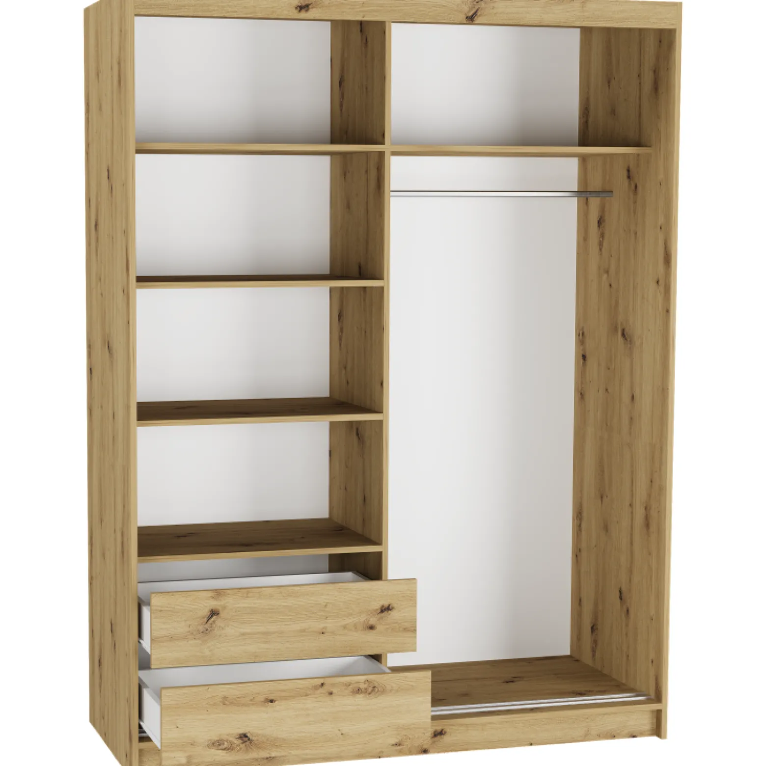 Szafa przesuwna 150 cm z lustrem lamele FRAMIRE Rivano VIII artisan artisan