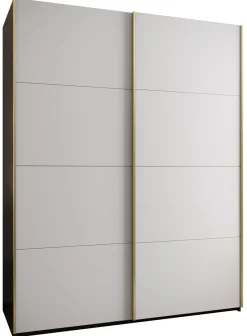 Szafa przesuwna 64 wysoka Lux 1 190 czarny+biały+złoty