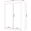 Szafa przesuwna CAMARO II PLUS z lustrem 150 cm biały mat