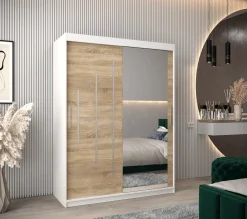 Szafa przesuwna Garderoba YORK 2 150 biały/sonoma