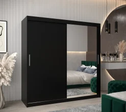 Szafa przesuwna Garderoba Tokyo 2 200 czarny + czarny