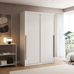 Szafa przesuwna SILENTE 140cm z półkami i drążkiem