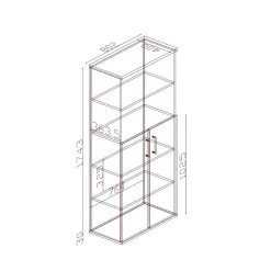 Szafa biurowa LOFT CLARO 5OH Dąb Lancelot