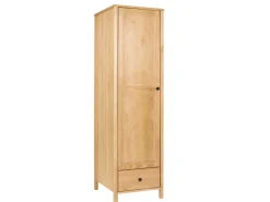 Szafa 50 cm słupek drewniana z drążkiem, Prestige, drzwi L, kolor dębowy