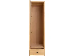 Szafa 50 cm słupek drewniana z drążkiem, Prestige, drzwi L, kolor dębowy
