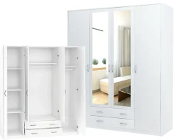 Szafa Czterodrzwiowa SZ08 Biały 55x168x193 Bestseller