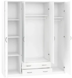 Szafa Czterodrzwiowa SZ08 Biały 55x168x193 Bestseller