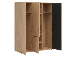 Szafa czterodrzwiowa Vabres 150 cm dąb artisan/czarny