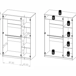 Szafa 3D BOSCO BO06 biały