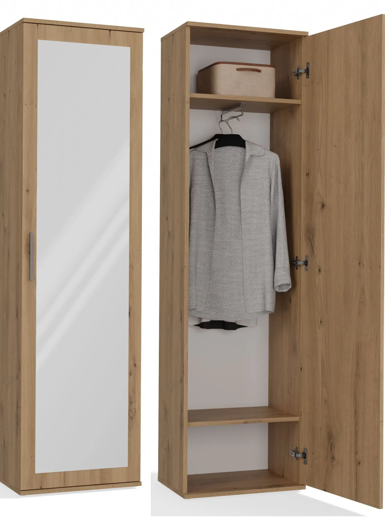Szafa DUO z lustrem dąb artisan nowoczesna szafa