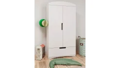 Szafa dwudrzwiowa Classic 90 cm z szufladą biała