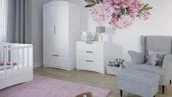 Szafa dwudrzwiowa Classic 90 cm z szufladą biała