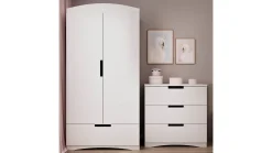 Szafa dwudrzwiowa Classic 90 cm z szufladą biała