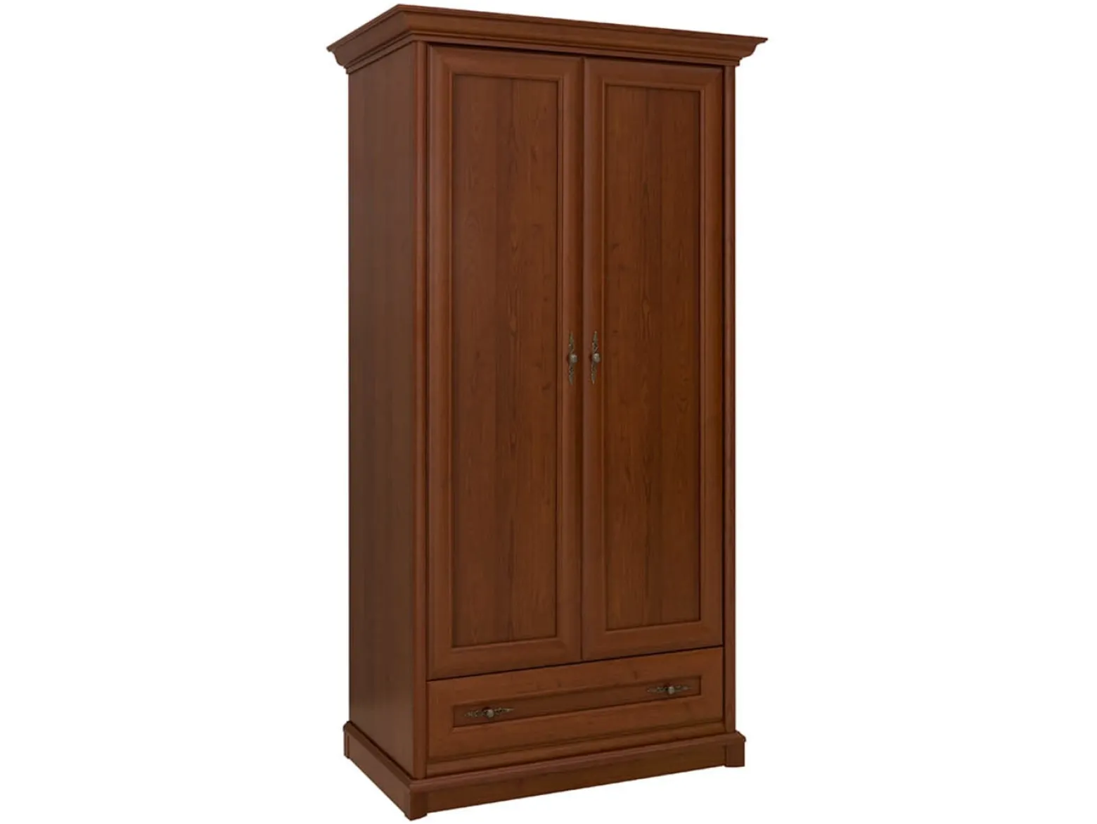 Szafa dwudrzwiowa Kent 110 cm z szufladą kasztan