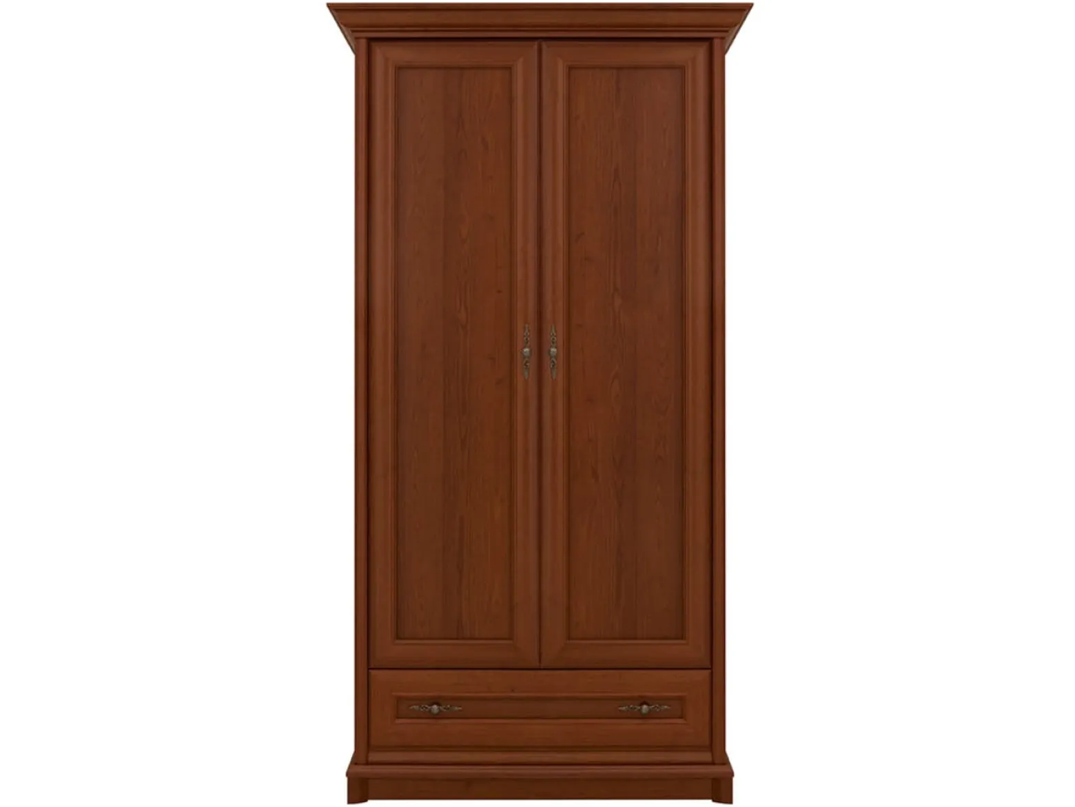 Szafa dwudrzwiowa Kent 110 cm z szufladą kasztan