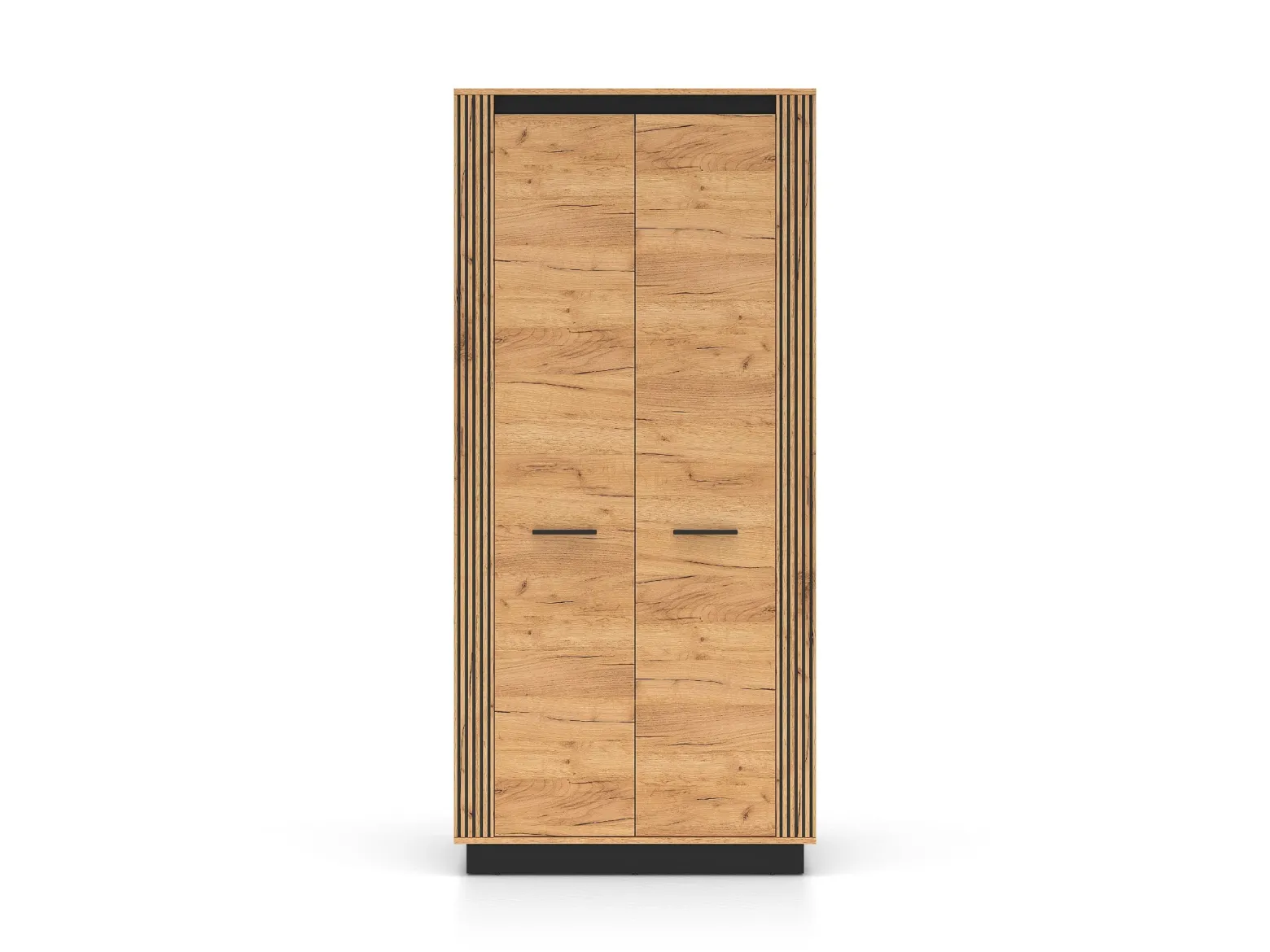 Szafa Dwudrzwiowa Na Ubrania URSO Dąb Czarny Loft