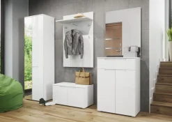 Szafa dwudrzwiowa Selene 60 cm z lustrem biała