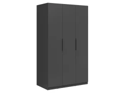 Szafa Elegant 120 cm z 3 drzwiami i 3 szufladami grafitowa