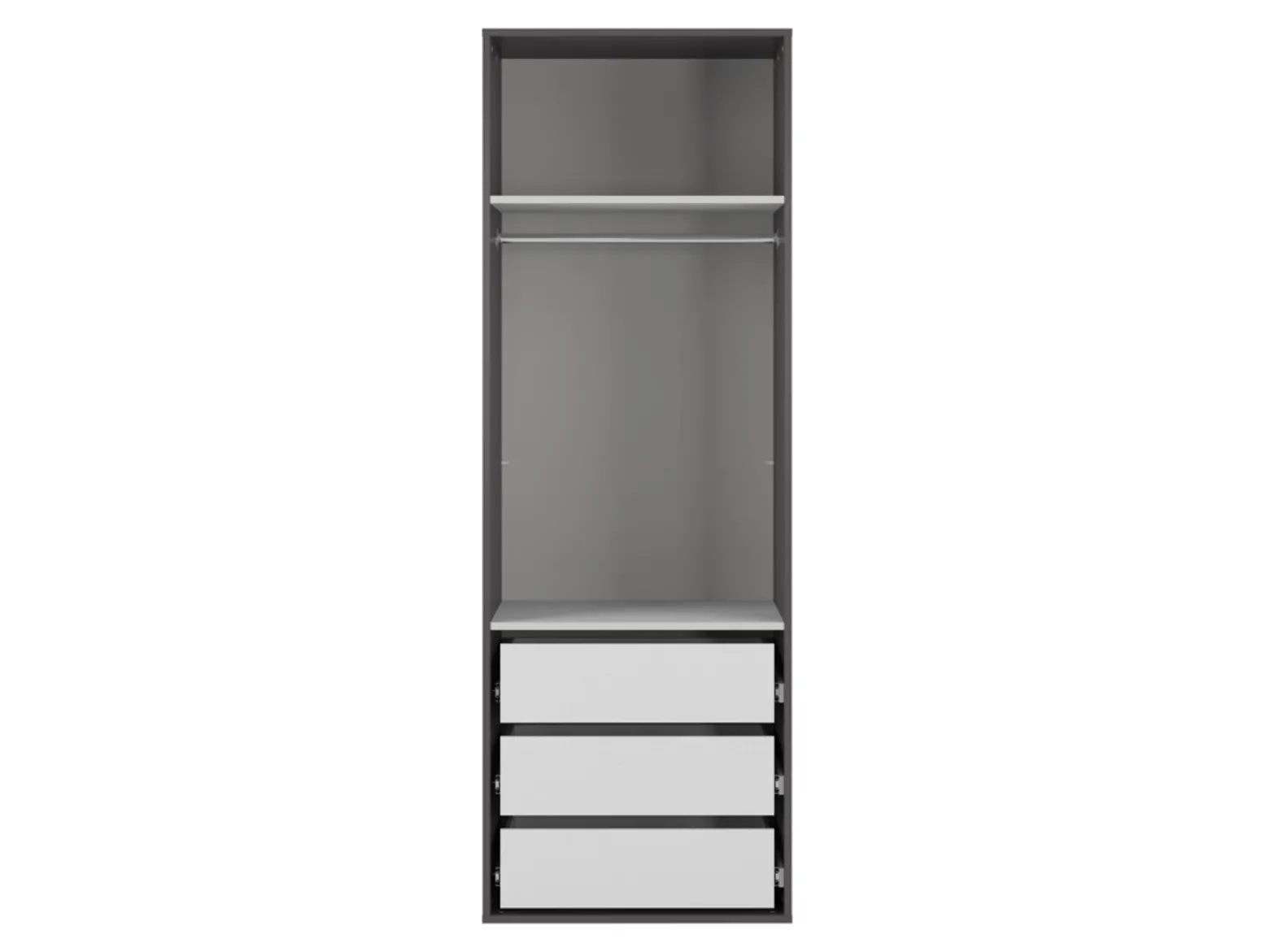 Szafa Flex 75 cm z lustrem grafit/dąb wotan