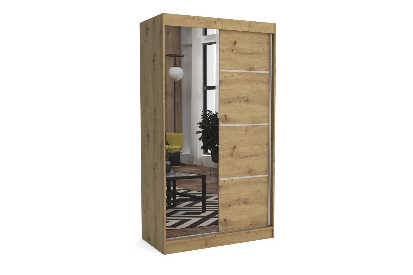 Szafa garderoba przesuwna BRENT 120 cm TOM ARTISAN