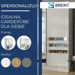 Szafa garderoba przesuwna BRENT 250 cm HENRY BIAŁY