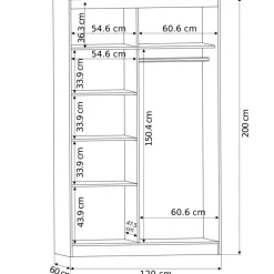Szafa INES 120 1L WH