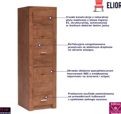 Szafa jednodrzwiowa jesion jasny - Riren