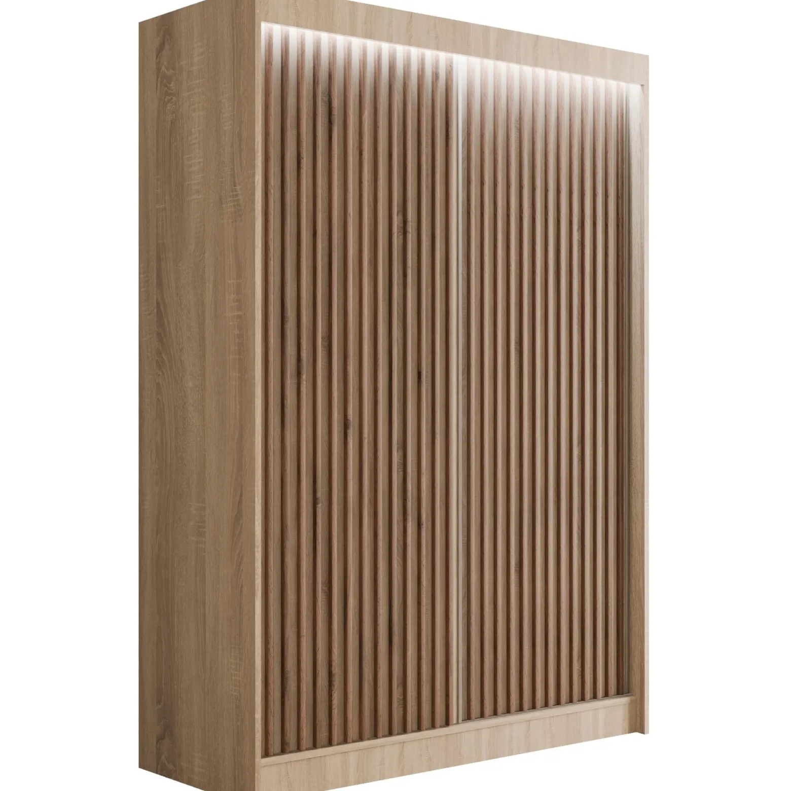 Szafa LED z drzwiami przesuwnymi i lamelami VILANv2 150 x 215 cm