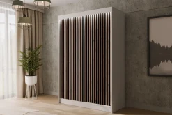 Szafa LED z drzwiami przesuwnymi i lamelami VILANv2 100 x 215 cm