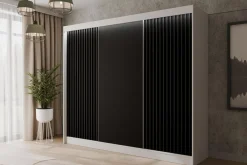 Szafa LED z drzwiami przesuwnymi i lamelami VILANv2 250 x 215 cm