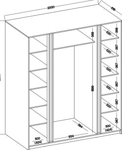 Szafa Maja 2F2Lam Ev/Bl-Ev