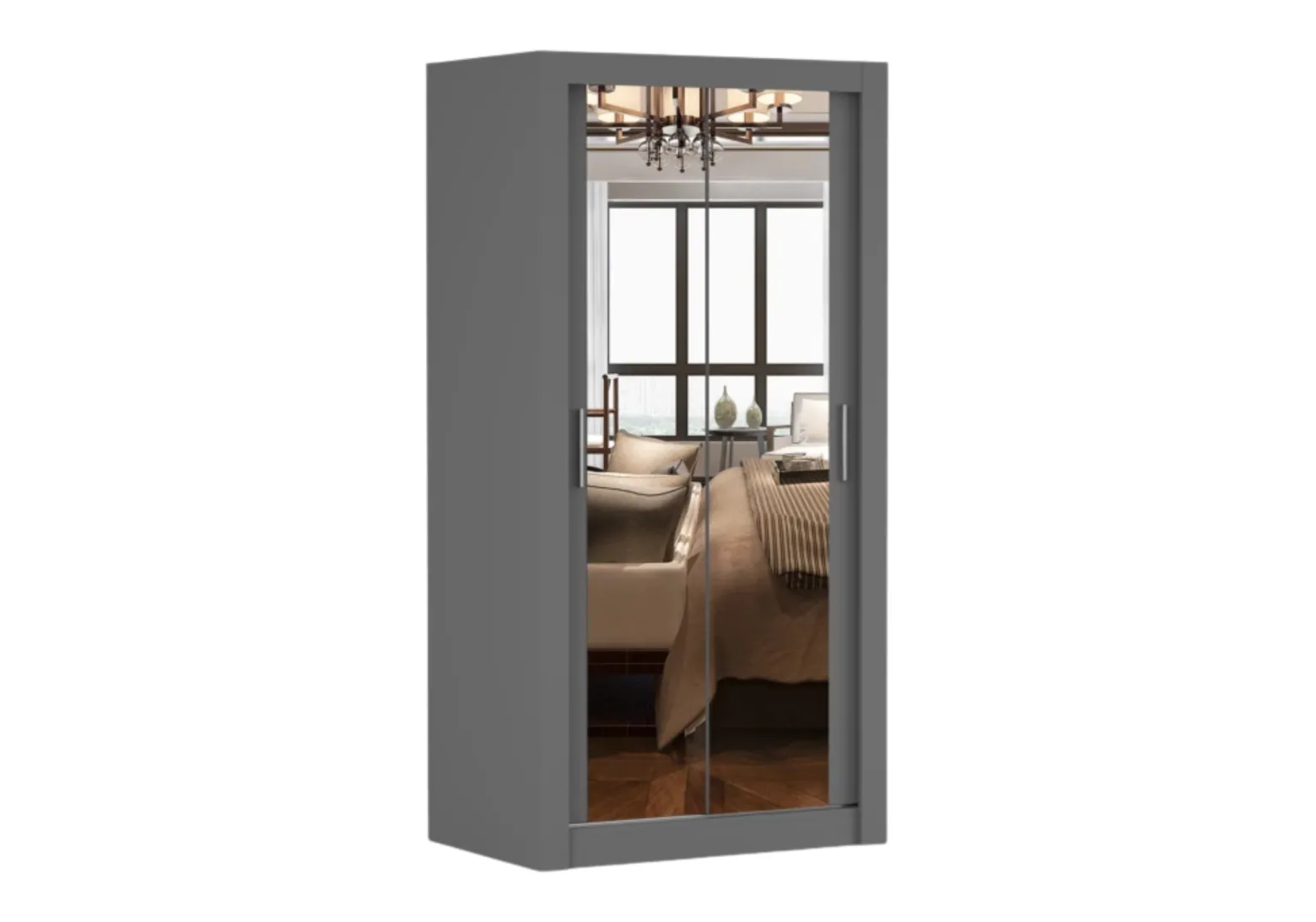 Szafa Milan 100 cm Szary mat/Szary mat