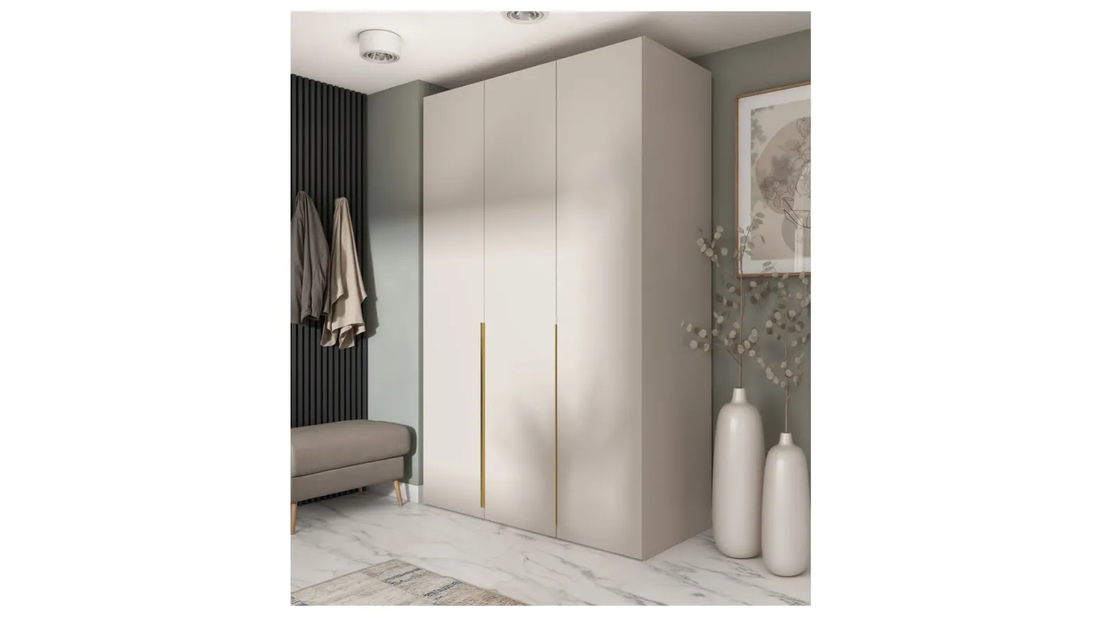 Szafa modułowa Flex 150 cm z 3 drzwiami kaszmir