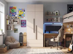 Szafa młodzieżowa 90 cm z nadstawką LUMI