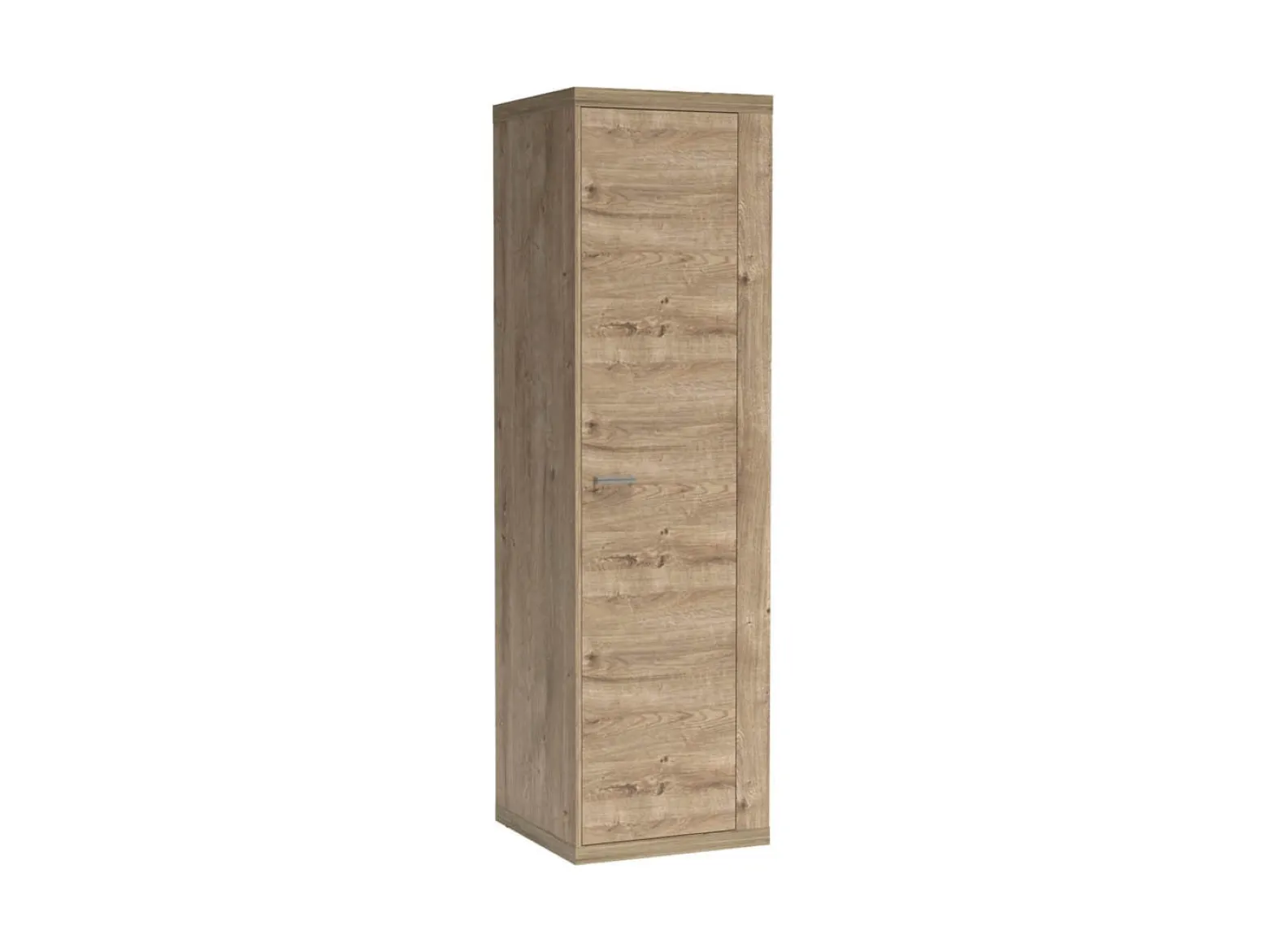 Szafa NATURAL DĄB RIBBECK Jednodrzwiowa Półka Wieszak Wąska 57 cm