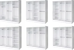Szafa przesuwna antracyt + biały 200 cm - Marix