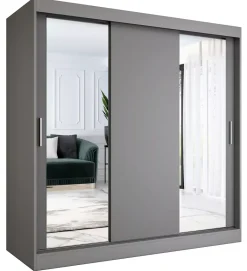 Szafa przesuwna antracyt 200 cm - Maeno