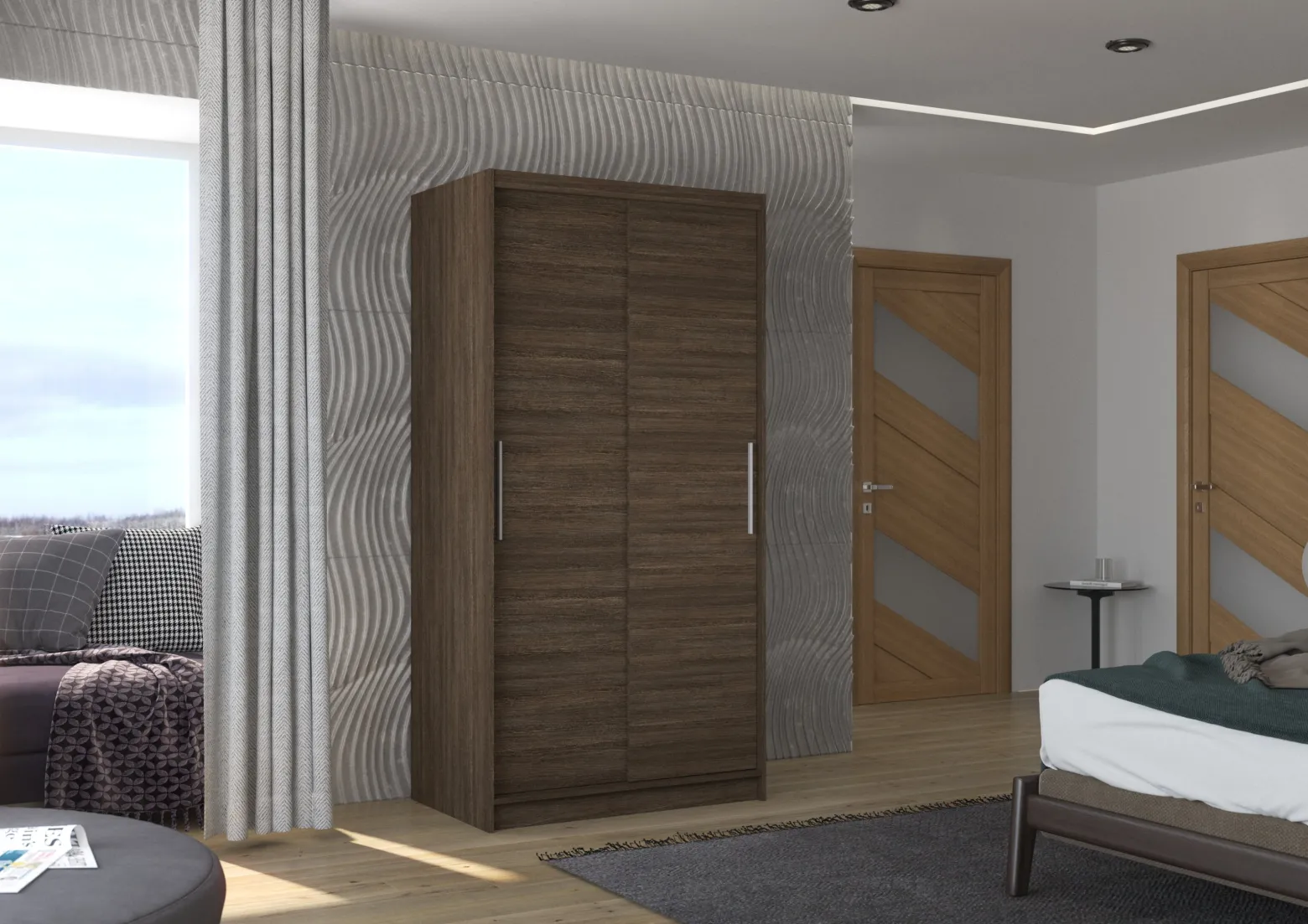 Szafa przesuwna ASTEN 100 Choco