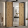 Szafa przesuwna 60 Cannes 3 190 czarny+artisan+srebrny