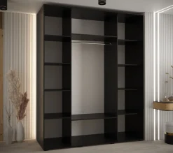 Szafa przesuwna 60 Cannes 1 190 czarny+biały+srebrny