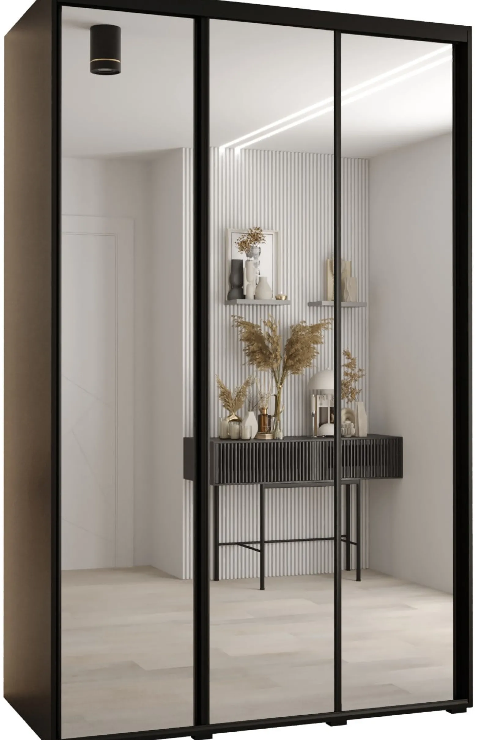 Szafa przesuwna 60 Cannes 2 160 czarny+czarny+czarny