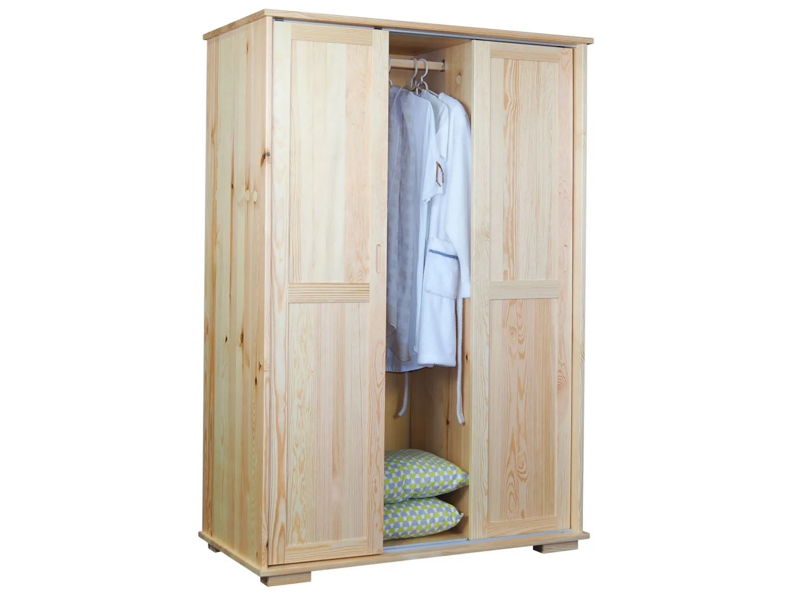 Szafa przesuwna 120 cm drewniana Modern, sosnowa