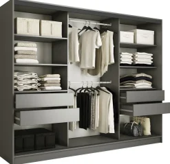 Szafa przesuwna 250 cm LOFT z półkami