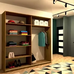 Szafa przesuwna 200 cm z lamelami NELGARI